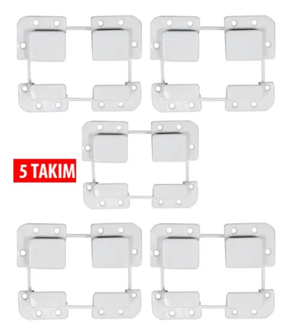 17*25 Sineklik Bağlama 4lü Papuç Beyaz 5 Takım